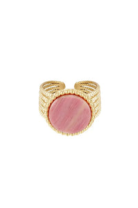 Pink stone ring